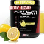 Post JYM Active Matrix Amino Recovery Powder | Pure Creatine HCL, BCAAs, Glutamine, Carnitine, Betaine, Taurine for Maximum Strength, Repair, Definition, Performance | Lemonade Flavor 30 Servings