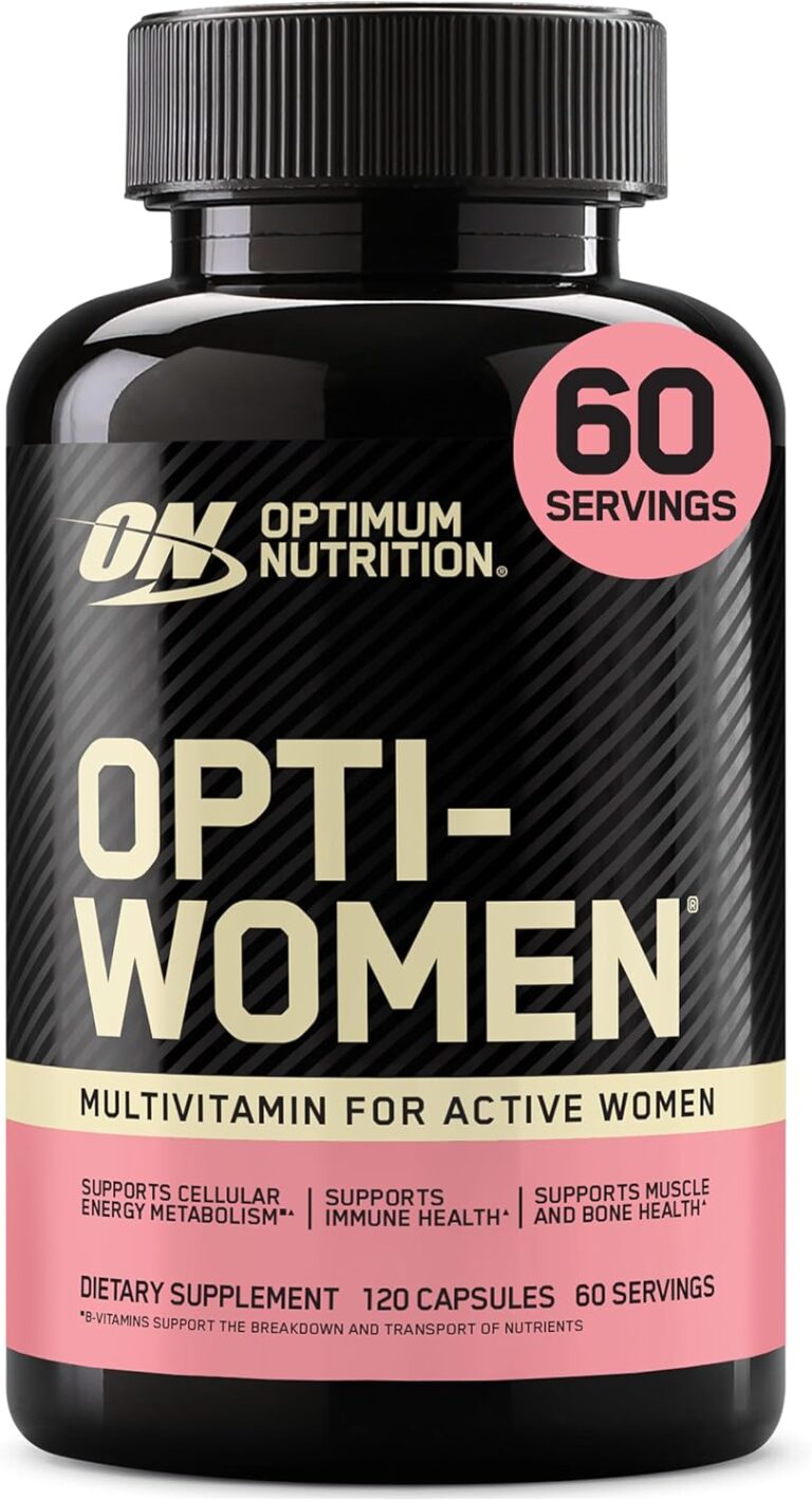 Optimum Nutrition Opti-Women Daily Multivitamin for Women, Immune Support Supplement with Iron, 60 Day Supply, 120 Count, (Packaging May Vary)