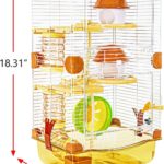 Hamster Cage Small Animal Cage 3 Layers Transparent Cage Size10.6"(W) X8.1(L) X18.3 (H) Suitable for Hamsters up to 3.5 inch in Length(Please Note This is MINI cage that for MINI Hamster)