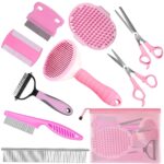 Complete Pet Grooming Solution by Dog - 9PCS Kit with Slicker Brush, Deshedding Tool, and Grooming Comb for All Breeds and Sizes, Promotes Healthy Skin and Coat