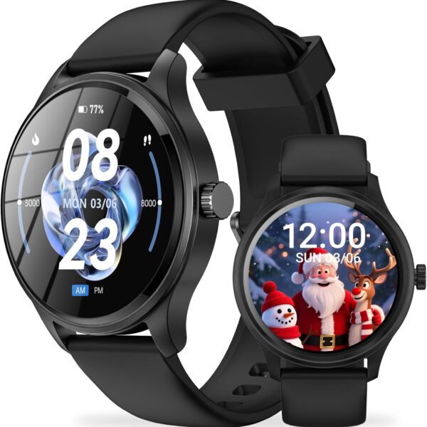 DIVElink Smart Watch, HD Smartwatch for Men Women (Answer/Make Calls), Fitness Watch with 100+ Sport Modes, IP68 Waterproof/Heart Rate/Sleep Monitor, Activity Trackers for iOS/Android