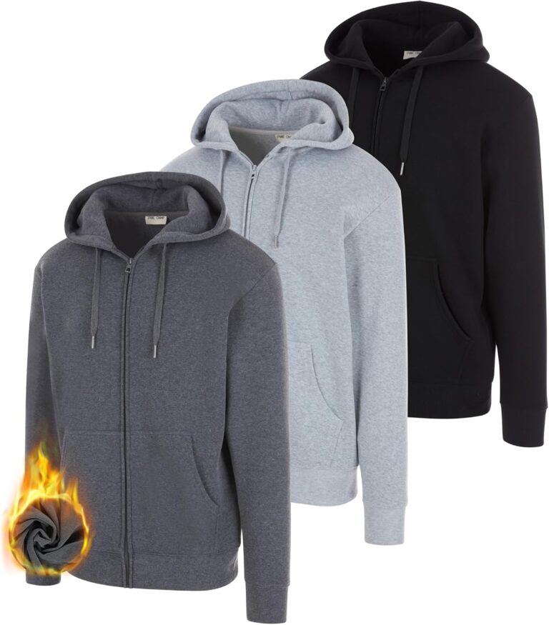 PURE CHAMP 3 Pack Fleece Hoodies for Men Long Sleeve Essentials Hoodie Cotton Active Athletic Workout Sweatshirts for Men