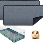 2 pcs Guinea Pig Cage Liners - Washable Guinea Pig Pee Pads, Waterproof Reusable & Anti Slip Guinea Pig Bedding Fast and Super Absorbent Pee Pad for Small Animals Rabbit Hamster Rat