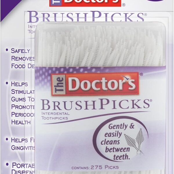 The Doctor's BrushPicks, Interdental Brushes & Dental Picks, Gently Remove Food Debris from Braces & Dental Work, 275 Count