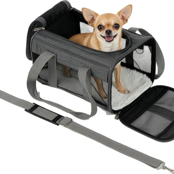 Sherpa Original Deluxe Travel Pet Carrier, Airline Approved & Guaranteed On Board - Charcoal Gray, Small