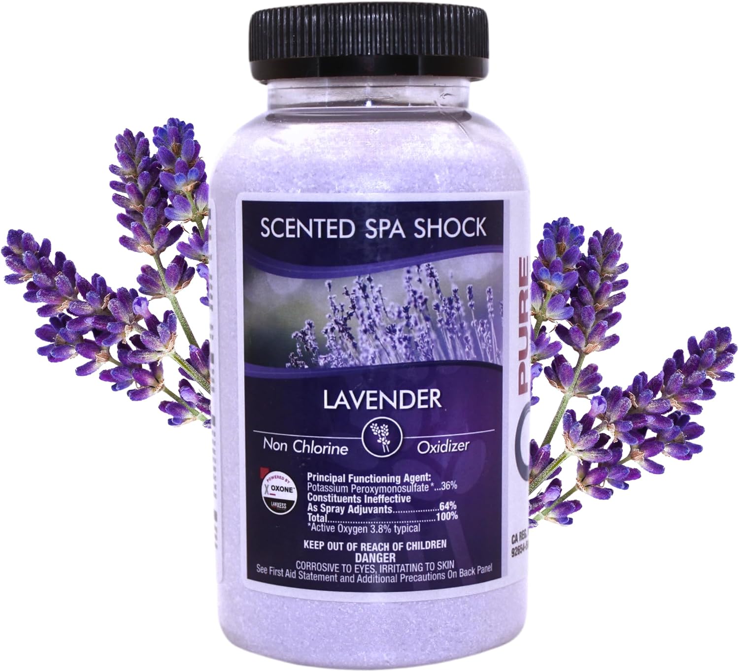 Lavender Aromatherapy Spa Shock for Hot Tubs & Spas | Non-Chlorine Oxidizing Hot Tub Shock Treatment | Compatible with Bromine Tablets & Chlorine | Neutralizes Odors & Clarifies Water (2 lbs) Lavender Aromatherapy Spa Shock for Hot Tubs & Spas | Non-Chlorine Oxidizing Hot Tub Shock Treatment | Compatible with Bromine Tablets & Chlorine | Neutralizes Odors & Clarifies Water (2 lbs)