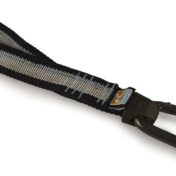 Kurgo Swivel Tether - Strong Dog Restraint - Heavy Duty Car Leash - Aluminum Carabiner Clip - Anti-Twist Swivel Motion Seatbelt - Escape Resistant Dog Tether - Travel Restraint - Black/Gray