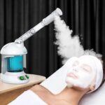 Facial Steamer - DENFANY Nano Ionic Face Steamer with Extendable 360 Rotating Arm - Portable Facial Steamer for Personal Care at Home or Salo (Blue)