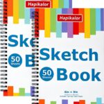6" x 9" Sketch Book, Spiral Bound Sketch Pad, 50 Sheets 68lb/100gsm Acid-Free Drawing Paper, Art Sketchbook, Drawing Pad for Kids Artists Beginners Professional, Art Supplies for Adults, 2 Pack