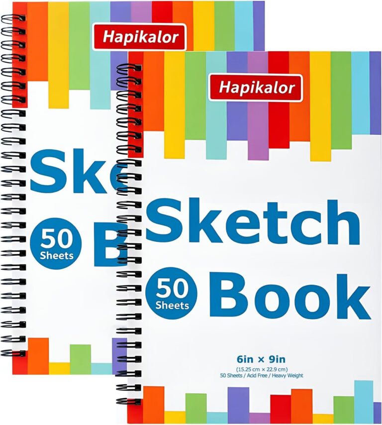 6" x 9" Sketch Book, Spiral Bound Sketch Pad, 50 Sheets 68lb/100gsm Acid-Free Drawing Paper, Art Sketchbook, Drawing Pad for Kids Artists Beginners Professional, Art Supplies for Adults, 2 Pack
