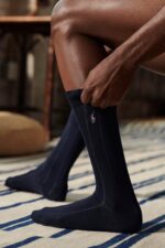 POLO RALPH LAUREN Men’s Assorted Pattern Dress Crew Socks (4-Pack)