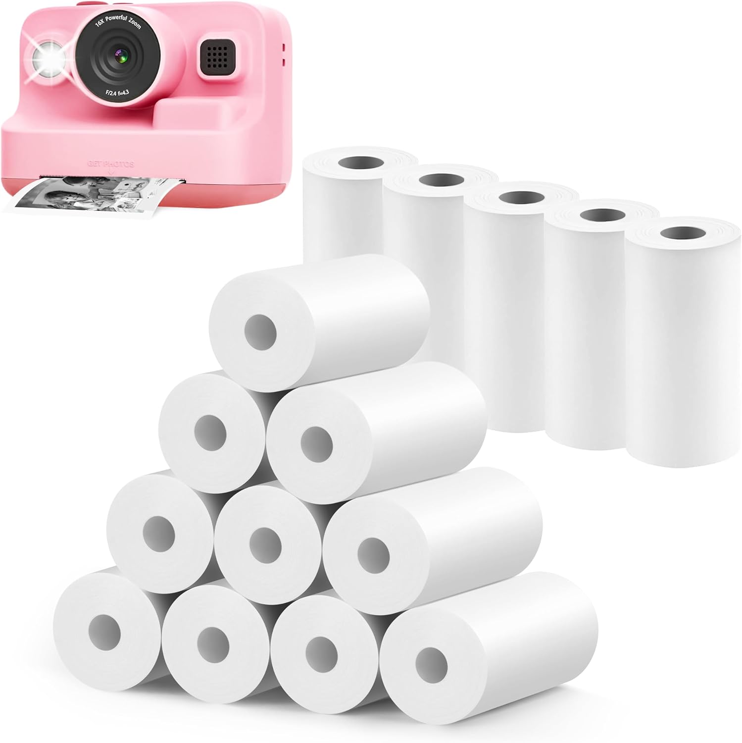 MIARALA 15 Rolls Instant Camera Refill Print Paper, HD Print Camera Paper Refill for Most Kids Instant Camera, Compatible with ESOXOFFORE/Dylanto/DUDUDRAGON/Cimizi Instant Camera, BPS/BPA-Free MIARALA 15 Rolls Instant Camera Refill Print Paper, HD Print Camera Paper Refill for Most Kids Instant Camera, Compatible with ESOXOFFORE/Dylanto/DUDUDRAGON/Cimizi Instant Camera, BPS/BPA-Free