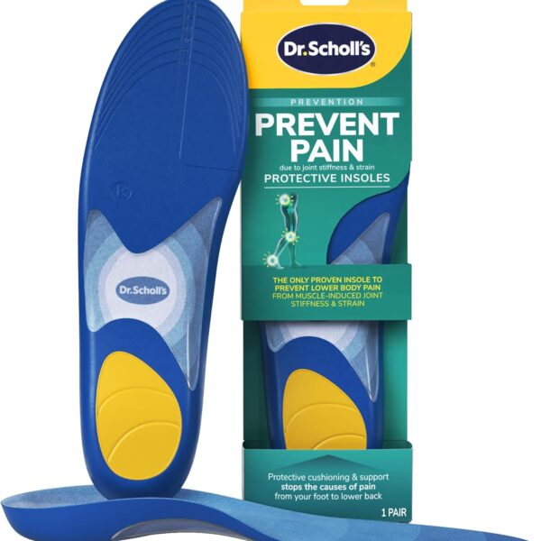 Dr. Scholl's Prevent Pain Protective Insoles, Protect Against Foot, Knee, Lower Back Pain, Promote Foot Health & Wellness, Trim to Fit Insert, Men Shoe Size 8-14, 1 Pair