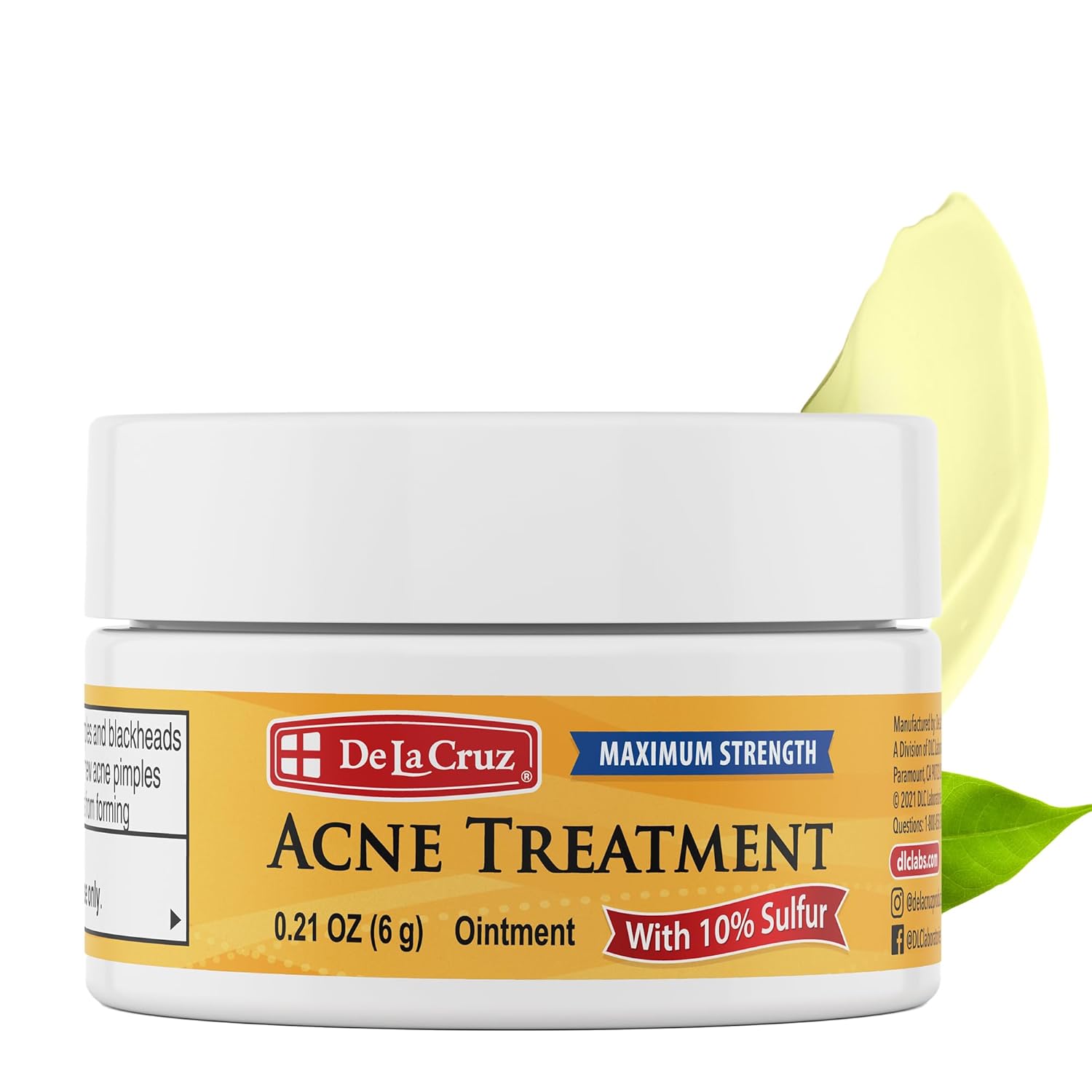 De La Cruz 10% Sulfur Ointment Travel Size - Cystic Acne Treatment for Face and Body - Daily 10 Min Spot Treatment Mask Safe and Effective Game Changing Hormonal Acne Treatment 0.21oz 6g De La Cruz 10% Sulfur Ointment Travel Size - Cystic Acne Treatment for Face and Body - Daily 10 Min Spot Treatment Mask Safe and Effective Game Changing Hormonal Acne Treatment 0.21oz 6g