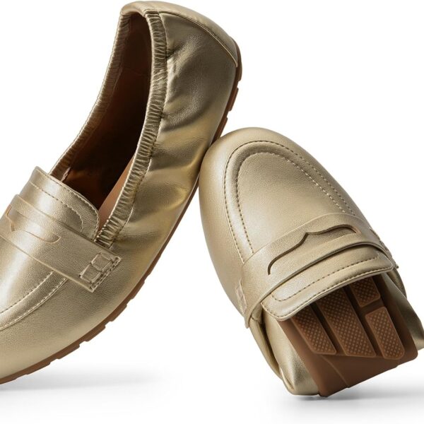 DREAM PAIRS Womens Loafers Foldable Ballet Loafer Flats for Women Round Toe Comfortable Light Weight Casual Slip-On Dress Shoes