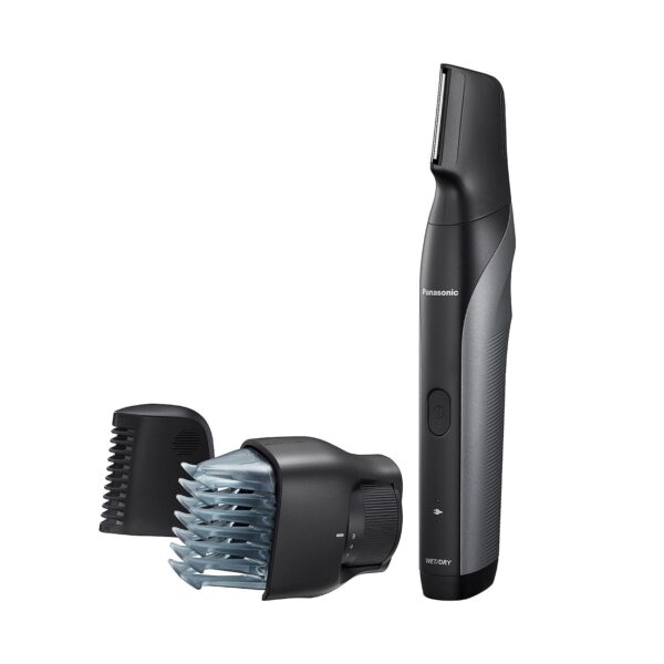 Panasonic Body Groomer for Men & Women, Unisex Wet/Dry Cordless Electric Body Hair Trimmer for Men & Women w/ 2 Comb Attachments, Multi-Directional Shaving in Sensitive Areas - ER-GK80-S (Black)