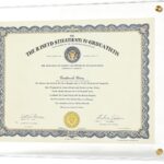 Kalami 11x14 Acrylic Wall Mount Picture Frame Self Adhesive, No Drill Holes Floating Frameless Clear Photo Frame for Diploma Certificate Degree Document Display Gallery Wall-Full Frame is 12x15