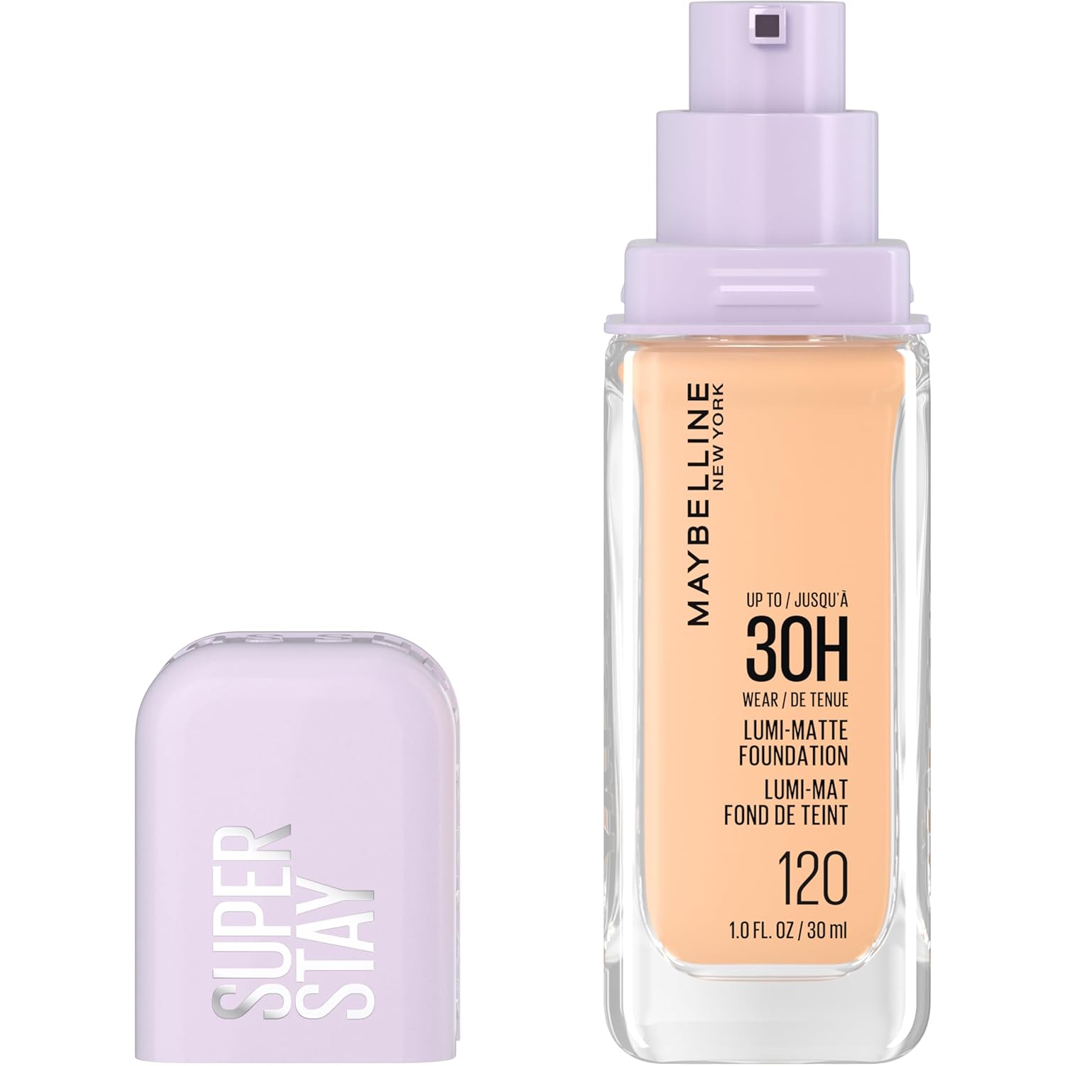 Maybelline Super Stay Lumi-Matte Foundation, Lightweight and Buildable Full Coverage Foundation Makeup For Up To 30HR Wear, 120, 1 Count Maybelline Super Stay Lumi-Matte Foundation, Lightweight and Buildable Full Coverage Foundation Makeup For Up To 30HR Wear, 120, 1 Count