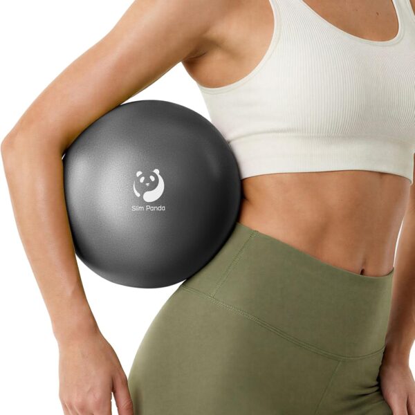 Slim Panda Pilates Ball, 9 Inch Small Exercise Ball, Anti Burst Mini Yoga Ball for Stability, Workout, Barre, Core Strength, Physical Therapy, Balance, Stretching