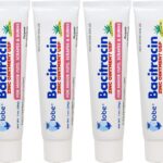 (4 Pack) Globe Bacitracin Zinc Ointment + Aloe 1oz, Antibiotic Ointment, Essential Antibiotic First Aid Supplies, Healing Action, Maximum Antibiotic Power, Prevents Infection in cuts, scrapes, Burns