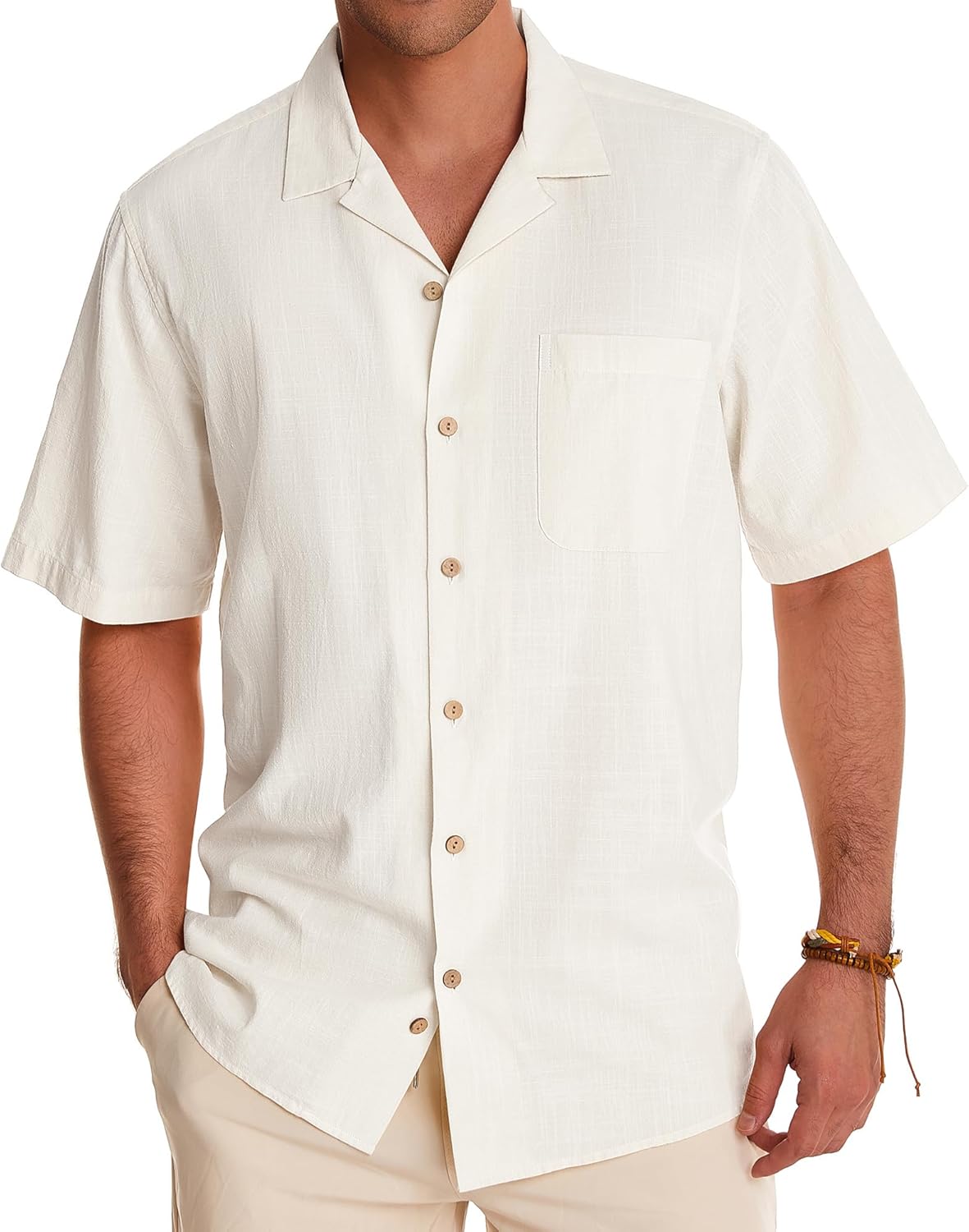 Alimens & Gentle Mens Linen Shirts Cotton Hawaiian Shirts Short Sleeve Button Down Shirts Casual Summer Beach Tops Alimens & Gentle Mens Linen Shirts Cotton Hawaiian Shirts Short Sleeve Button Down Shirts Casual Summer Beach Tops