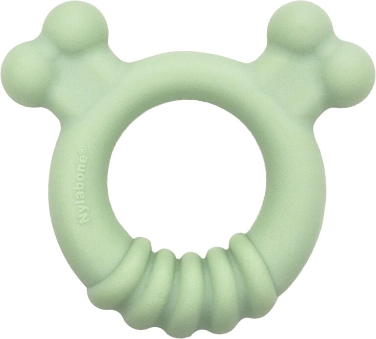 Nylabone Sensory Material Soothing Puppy Chew Toy Ring, Toys for Teething Puppies, Chicken Flavor, Small - Up to 25 lbs, 1 Count