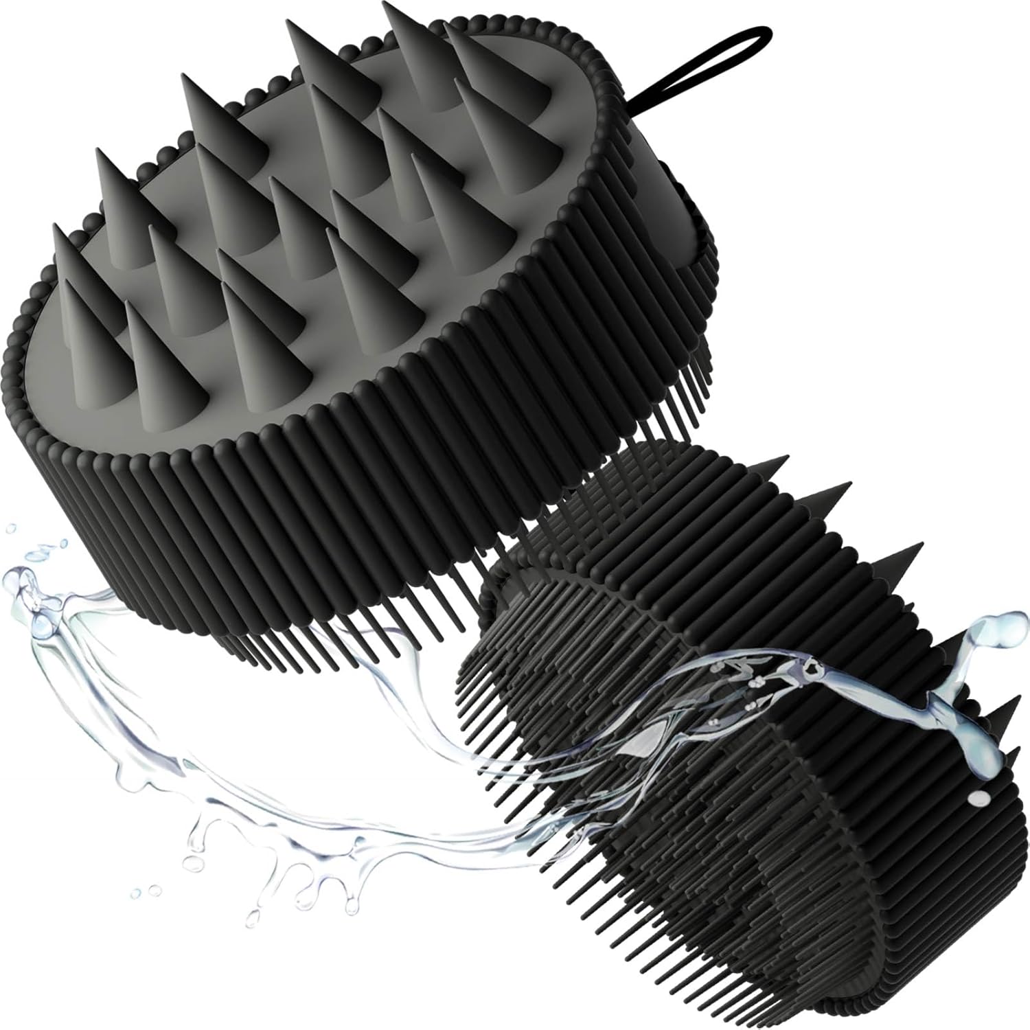 Rena Chris Scalp Massager Hair Growth: Scalp Scrubber with Soft Silicone Bristles & Dandruff Removal, Hair Brush for Scalp Exfoliator (Black) Rena Chris Scalp Massager Hair Growth: Scalp Scrubber with Soft Silicone Bristles & Dandruff Removal, Hair Brush for Scalp Exfoliator (Black)