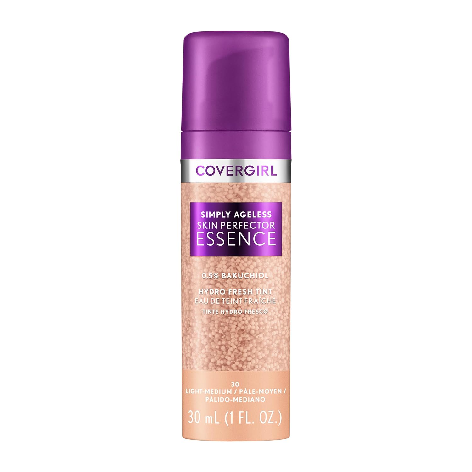Covergirl Simply Ageless Skin Perfector Essence Foundation, 30 Light-Medium,Tinted Skincare Makeup Hybrid, Sheer Tint, Radiant Finish, Glowy Finish, Vegan Formula, 1.0oz Covergirl Simply Ageless Skin Perfector Essence Foundation, 30 Light-Medium,Tinted Skincare Makeup Hybrid, Sheer Tint, Radiant Finish, Glowy Finish, Vegan Formula, 1.0oz
