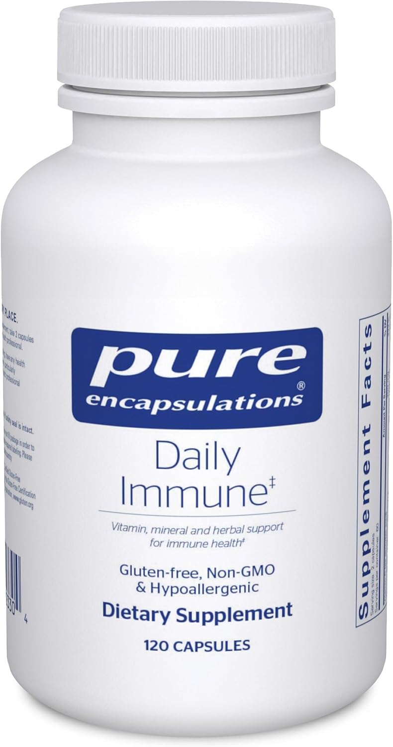 Pure Encapsulations Daily Immune | Comprehensive Immune Formula with Vitamin, Mineral, and Herbal Support | 120 Capsules* Pure Encapsulations Daily Immune | Comprehensive Immune Formula with Vitamin, Mineral, and Herbal Support | 120 Capsules*