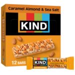 KIND Healthy Snacks Bars, Caramel Almond & Sea Salt, Gluten Free, Low Sugar, High Fiber Snacks, 6g Protein, 12 Count