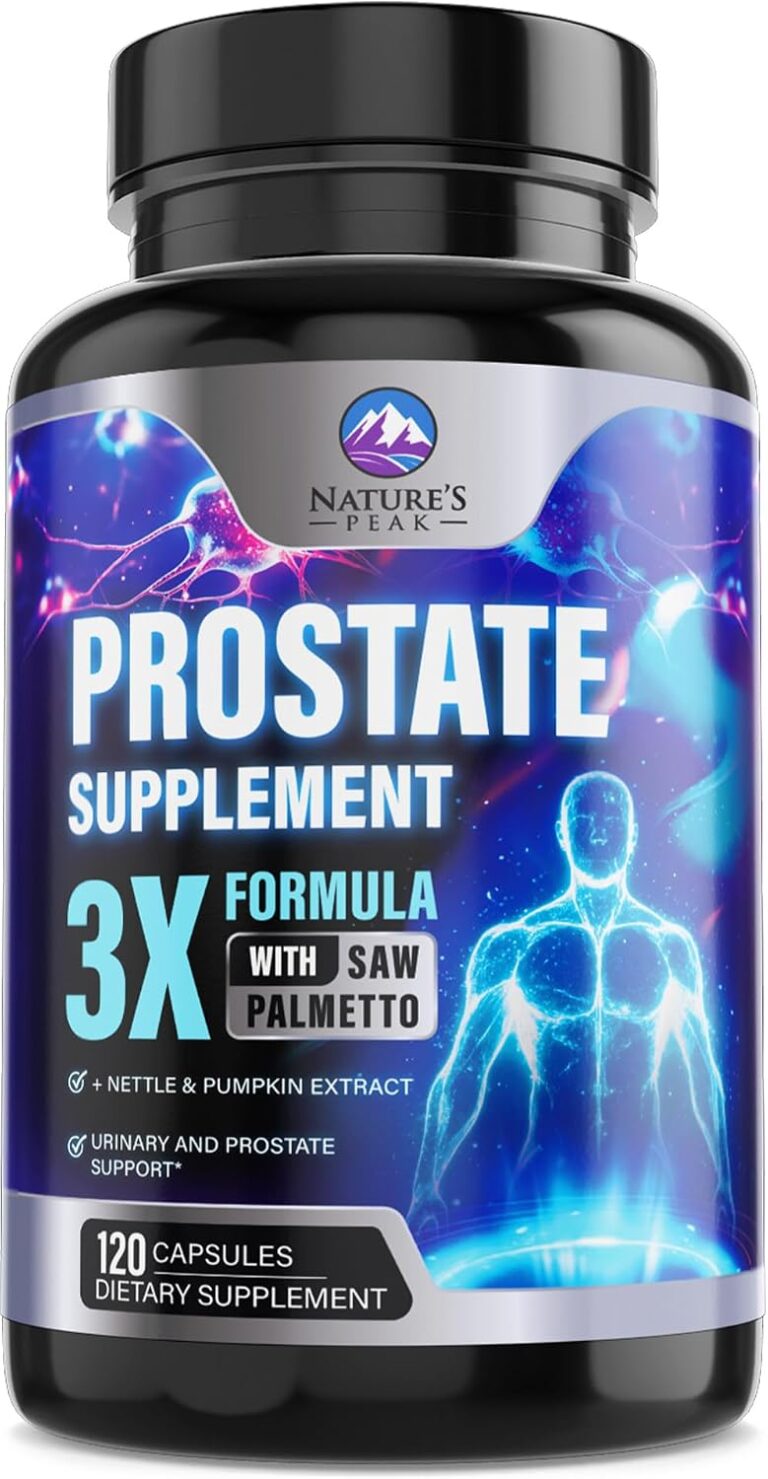 Prostate Health Supplements for Men - 3X Strength with Saw Palmetto Blend Stinging Nettle Root & Pumpkin Seed Support Complex - Supports Bathroom Trips Prostate & Urinary Health - 120 Capsules