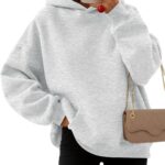 EFAN Women's Oversized Comfort Fleece Hoodies, Cozy Trendy Pullover Sweatshirts with Pockets For Fall & Winter