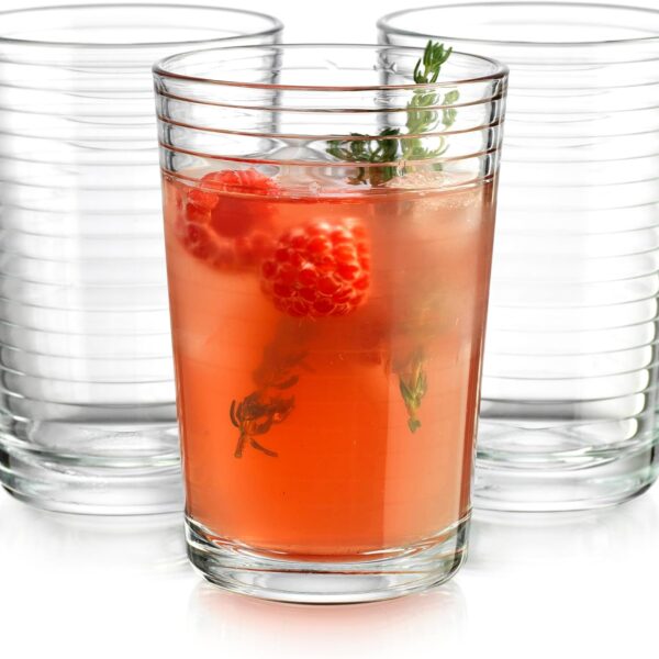 Glaver's Juice Glasses 7 oz. Set of 10 Glass Cups  Beverage Water Tumblers For Home and Bar, Water, Cocktails, Iced tea. Kids Friendly Dishwasher Safe.