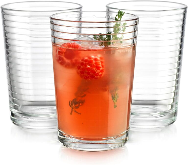 Glaver's Juice Glasses 7 oz. Set of 10 Glass Cups  Beverage Water Tumblers For Home and Bar, Water, Cocktails, Iced tea. Kids Friendly Dishwasher Safe.