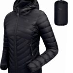 CAMEL CROWN Women's Lightweight Hooded Down Jacket Packable Puffer Insulated Coats
