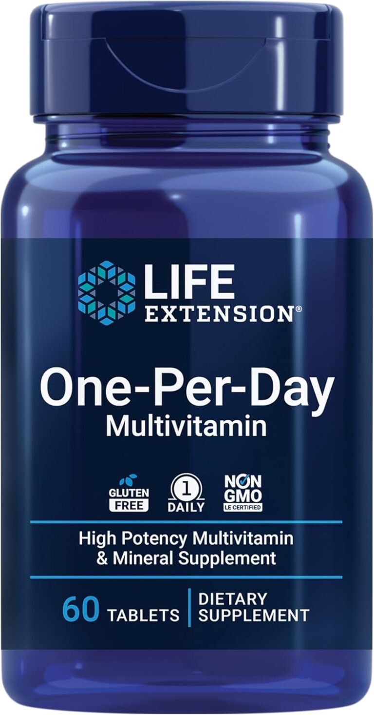 Life Extension One-Per-Day Multivitamin  Packed with Over 25 Vitamins, Minerals & Plant Extracts, Quercetin, 5-MTHF Folate & More  1-Daily, Non-GMO, Gluten-Free  60 Tablets