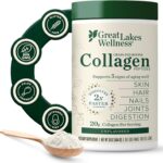 Great Lakes Wellness Collagen Peptides Powder  Supports Skin, Hair, Nails, Joints & Digestion  Hydrolyzed, Non-GMO, Keto & Kosher  Pure Collagen Protein (16 oz, 22 Servings) Packaging may vary