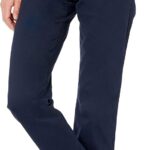 Amazon Essentials Women's Curvy Straight-Leg Mid-Rise Stretch Twill Chino Pants