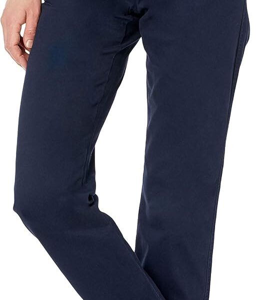 Amazon Essentials Women's Curvy Straight-Leg Mid-Rise Stretch Twill Chino Pants