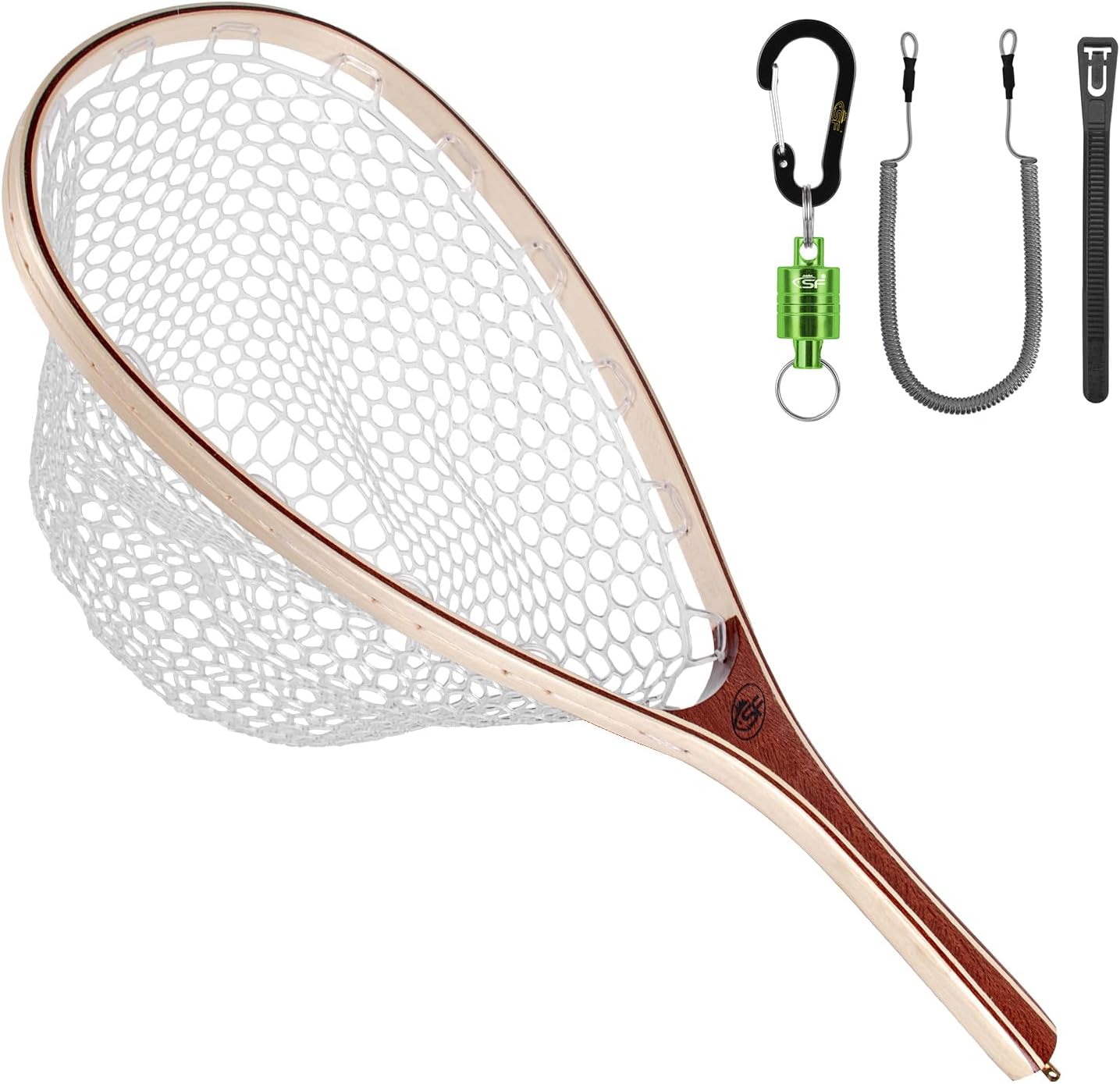 SF Fly Fishing Landing Net Soft Rubber Mesh Trout Net Catch and Release Net SF Fly Fishing Landing Net Soft Rubber Mesh Trout Net Catch and Release Net