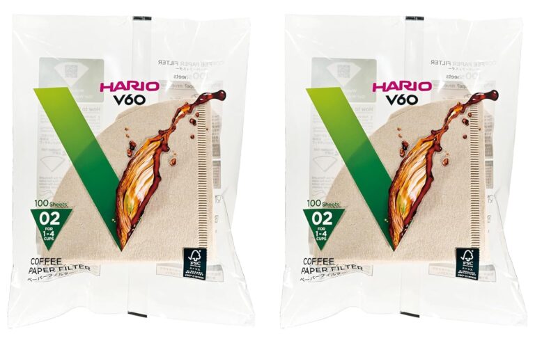 HARIO VCF-02-100M Paper Filter for V60, 06.6 ft (02 m), For 1-4 Cups, 200 Sheets