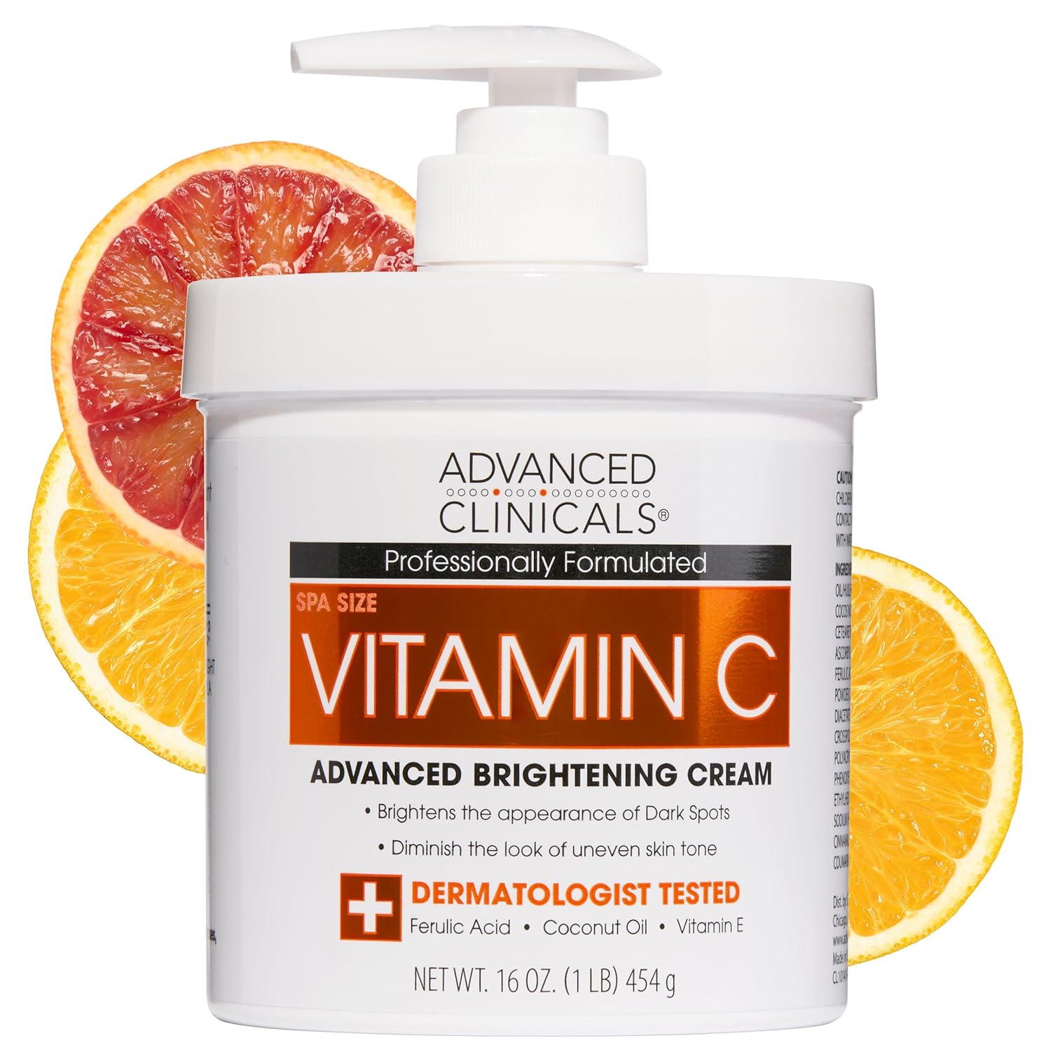 Advanced Clinicals Vitamin C Cream Visibly Brightening Body Lotion | Vitamin C Moisturizer Skin Care Body Cream For Women & Men Helps Visibly Improve Look Of Dark Spots & Uneven Skin Tone, 16 Ounce Advanced Clinicals Vitamin C Cream Visibly Brightening Body Lotion | Vitamin C Moisturizer Skin Care Body Cream For Women & Men Helps Visibly Improve Look Of Dark Spots & Uneven Skin Tone, 16 Ounce