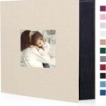 Artmag Fabric Photo Album 4x6 1000 Large Capacity for Family Wedding Anniversary Linen Album Holds 1000 Horizontal and Vertical Photos (1000 Pockets, Beige)