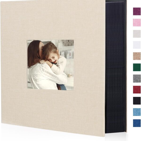 Artmag Fabric Photo Album 4x6 1000 Large Capacity for Family Wedding Anniversary Linen Album Holds 1000 Horizontal and Vertical Photos (1000 Pockets, Beige)
