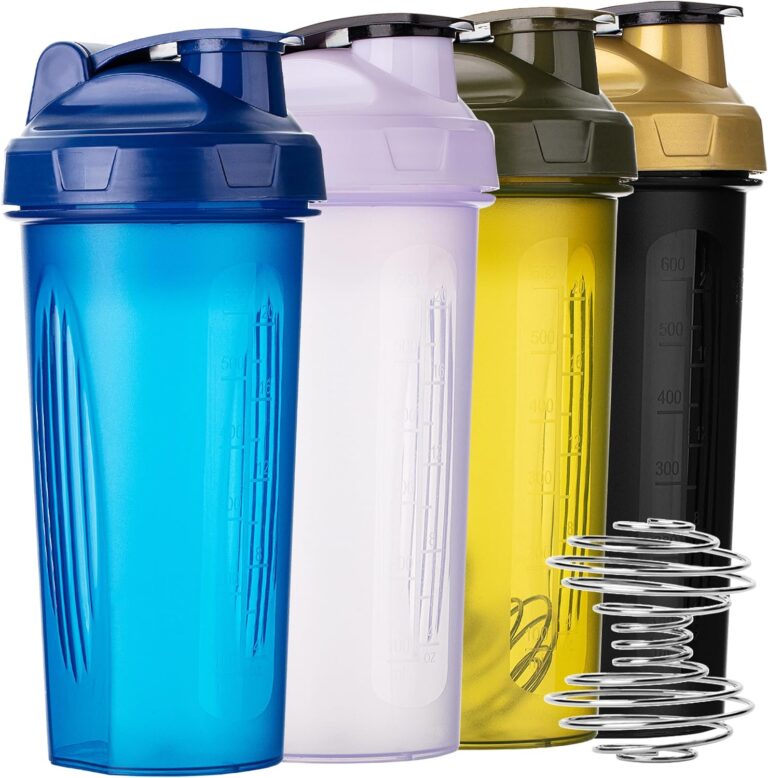 Mr. Pen- Shaker Bottles for Protein Mixes, 28 oz, 4 Pack, Colorful Protein Shaker Bottle with Wire Whisk Ball, Mixer Bottle
