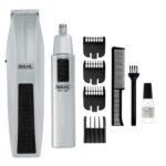 Wahl Beard Trimmer for Men - Battery Operated Facial Hair Grooming Set for Mustaches, Beard, Neckline, Light Detailing and Grooming with Bonus Battery Nose & Ear Hair Trimmer - Model 5537-420