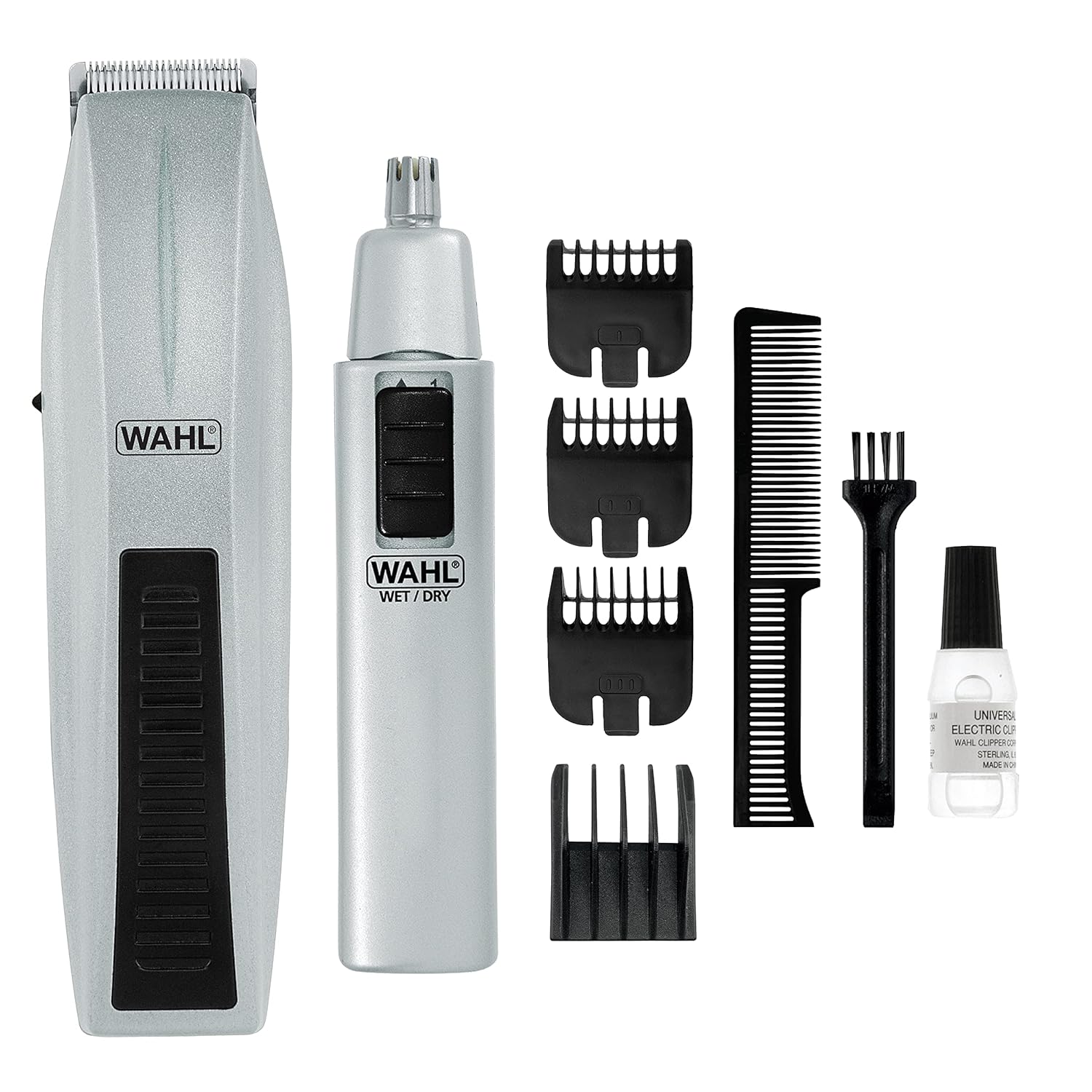 Wahl Beard Trimmer for Men - Battery Operated Facial Hair Grooming Set for Mustaches, Beard, Neckline, Light Detailing and Grooming with Bonus Battery Nose & Ear Hair Trimmer - Model 5537-420 Wahl Beard Trimmer for Men - Battery Operated Facial Hair Grooming Set for Mustaches, Beard, Neckline, Light Detailing and Grooming with Bonus Battery Nose & Ear Hair Trimmer - Model 5537-420
