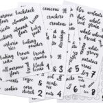 Kitchen Pantry Labels for Food Storage Containers, Set of 270 Clear Stickers for Common Goods