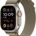Apple Watch Ultra 2 [GPS + Cellular 49mm] Smartwatch with Rugged Titanium Case & Olive Alpine Loop Medium. Fitness Tracker, Precision GPS, Action Button, Extra-Long Battery Life