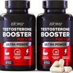 Testosterone Booster Supplement for Men - Workout, Muscle Growth, Libido, Stamina, Strength, Energy, Endurance - Male Enhancing Supplement Pills - Men's Test Booster - Tongkat Ali - 60 Count - 2-Pack